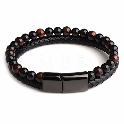 Natural Tiger Eye Beaded Bracelets PW24070691972-1