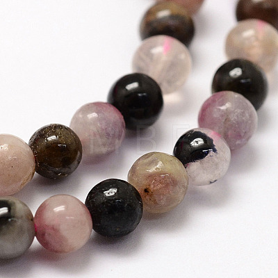 Natural Tourmaline Beads Strands X-G-F364-03-4mm-1