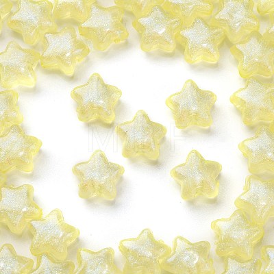 Luminous Transparent Acrylic Beads MACR-D024-24F-1