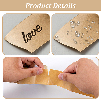 50M Kraft Paper Adhesive Tape AJEW-GF0014-26-1