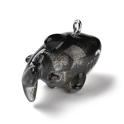 Sea Animal Theme Opaque Resin Pendants LS-RESI-D071-04D-1