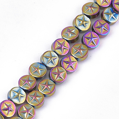 Electroplate Non-magnetic Synthetic Hematite Beads Strands G-S352-11-1