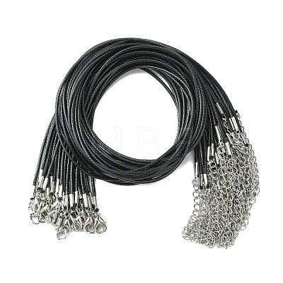 30Pcs Waxed Cotton Cord Necklace Making MAK-CJ0001-19-1
