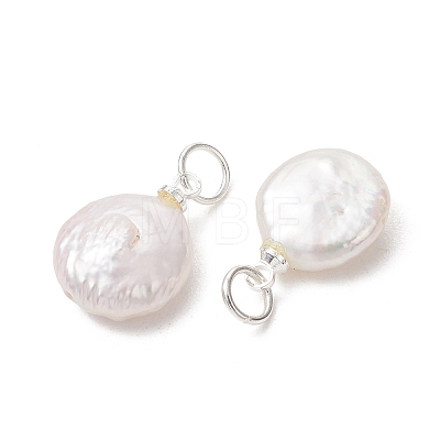 Natural Baroque Pearl Keshi Pearl Pendants PALLOY-JF05372-1