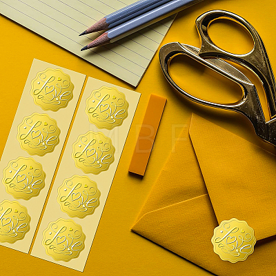 Self Adhesive Gold Foil Embossed Stickers DIY-WH0211-181-1