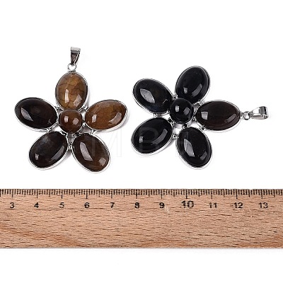 Natural Agate Big Pendants G-Q494-25P-03-1