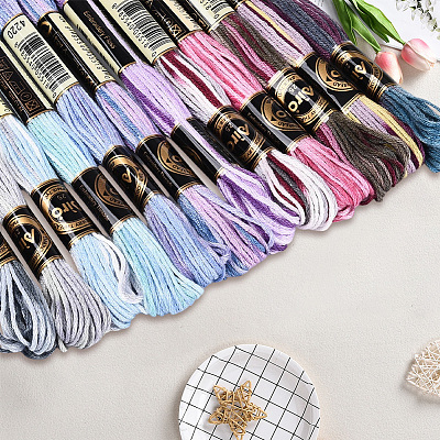 6-Ply Polyester Embroidery Floss OCOR-WH20074-15J-1