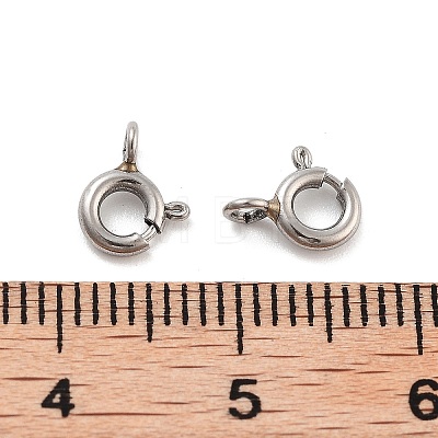 Non-Tarnish 316 Stainless Steel Spring Ring Clasps STAS-B072-08P-01-1