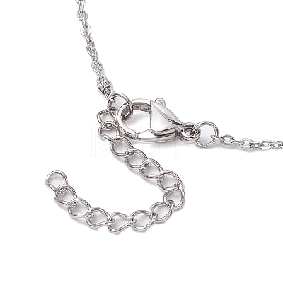 Non-Tarnish 304 Stainless Steel Satellite Chain Slider Necklace Making AJEW-JB01248-02-1