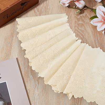 3Yards Cotton Embroidery Flower Pattern Ribbon OCOR-MA0001-83C-1