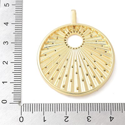 Brass Micro Pave Cubic Zirconia Pendants X-KK-K298-47G-1