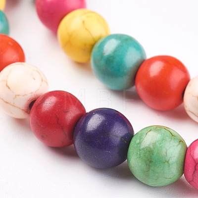 Synthetic Turquoise Beads Strands TURQ-G106-8mm-02P-1