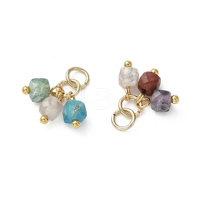Natural Mixed Gemstone Pendants PALLOY-JF05313-1