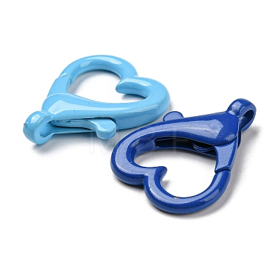 (Defective Closeout Sale: Slight Peeling) Spray Painted Eco-Friendly Alloy Lobster Claw Clasps PALLOY-XCP0001-96-1