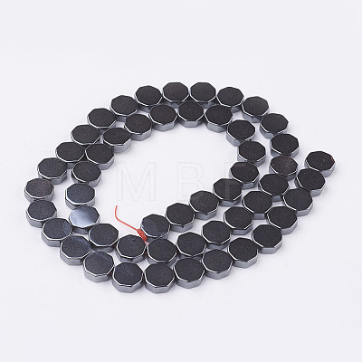 Non-magnetic Synthetic Hematite Beads Strands G-P341-19-8x3mm-1