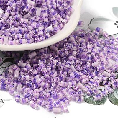 Two Tone Inside Colours Transparent Glass Seed Beads SEED-C004-05J-1