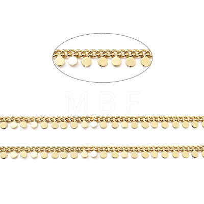 Rack Plating Real Brass Curb Chains KK-E015-01G-1