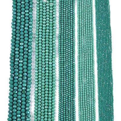 Electroplate Opaque Solid Color Glass Beads Strands EGLA-A044-P8mm-L31-1