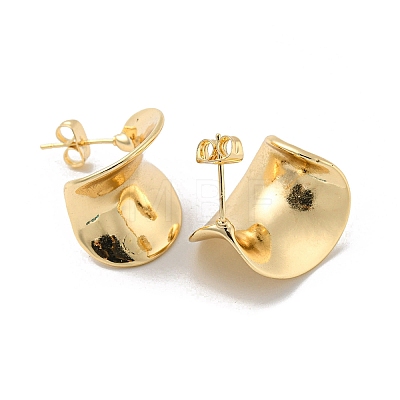 Brass Stud Earring EJEW-B035-02KCG-1