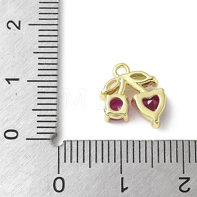 Brass Micro Pave Cubic Zirconia Pendants KK-P290-02A-G-1