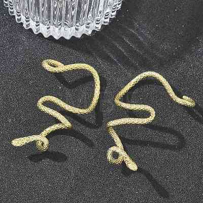 Brass Cuff Earrings for Women EJEW-A167-11G-1