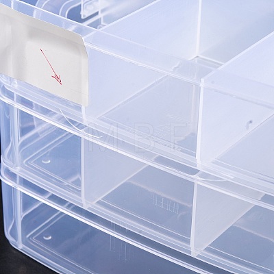 (Defective Closeout Sale: Cracks) 14 Grids Plastic Handled Organizers AJEW-XCP0002-55-1