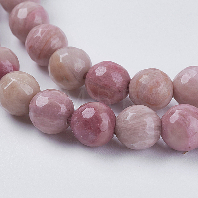 Natural Rhodonite Beads Strands G-G542-8mm-12-1