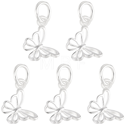 5Pcs 925 Sterling Silver Charms STER-BBC0009-44C-1