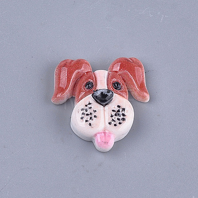 Resin Puppy Cabochons X-RESI-T031-43-1