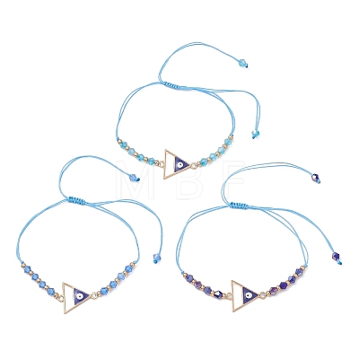 3Pcs Alloy Enamel Links Bracelets BJEW-MZ00284-1
