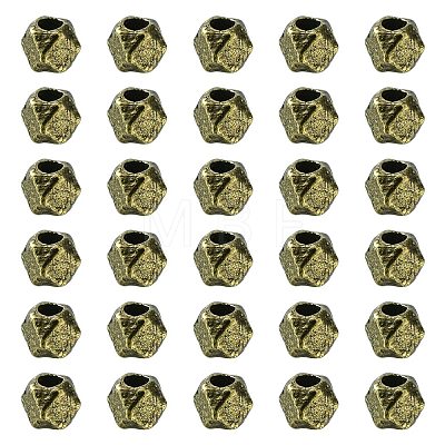Polyhedron Tibetan Style Alloy Finding Beads FIND-YW0004-25AB-1