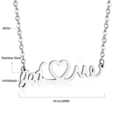 SHEGRACE Stainless Steel Pendant Necklaces JN071A-X-1
