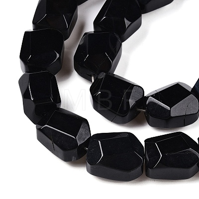 Natural Black Agate(Dyed & Heated) Beads Strands G-N342-148C-1