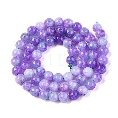 Dyed Natural White Jade Beads Strands G-T138-6mm-210-5-1