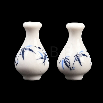 Handmade Printed Porcelain Beads PORC-T136-03A-01-1