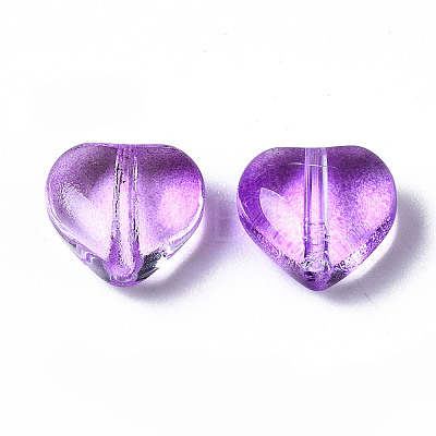 Transparent Spray Painted Glass Beads LS-GGLA-S054-012A-01-1