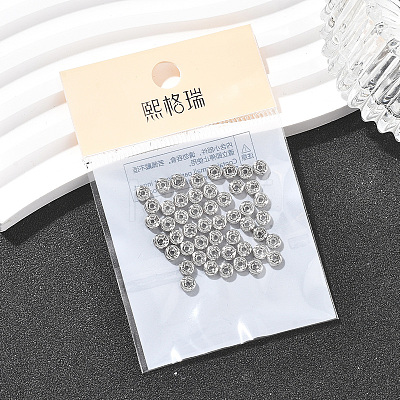 SHEGRACE Brass Micro Pave Clear Cubic Zirconia Spacer Beads XGRQ1U564-307P-1