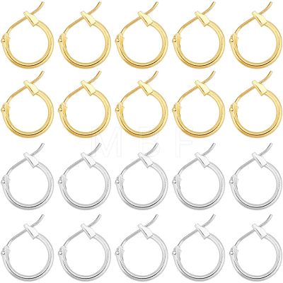 Brass Hoop Earrings KK-FH0001-26-1