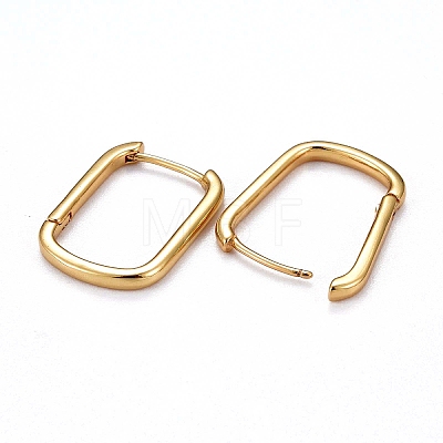 Brass Huggie Hoop Earrings X-KK-H741-05G-1