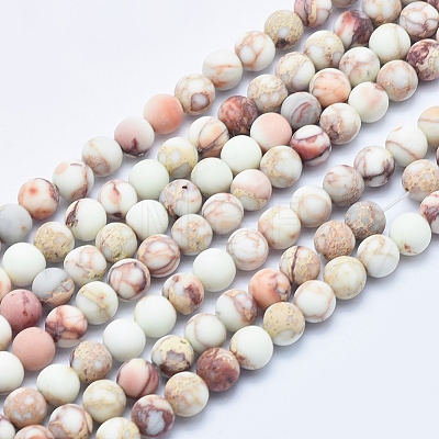 Natural Imperial Jasper Beads Strands X-G-A175C-6mm-01-1