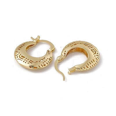 Brass Hoop Earrings for Women EJEW-M213-47G-1