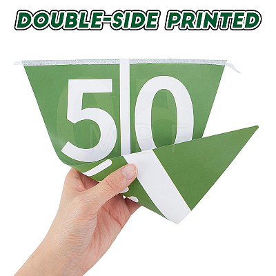 2Pcs Paper Rugby Triangle Flag Banners AJEW-SP0004-76-1