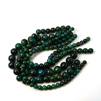 Synthetic Chrysocolla Beads Strands G-L529-B01-8mm-1