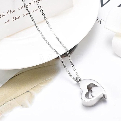 304 Stainless Steel Heart Pendant Urn Ashes Necklaces PW-WG8DE50-01-1