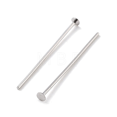 Rhodium Plated 925 Sterling Silver Flat Head Pins STER-M117-03E-P-1