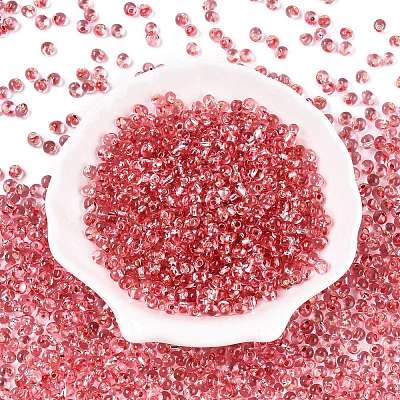 6/0 Baking Paint Transparent Glass Seed Beads SEED-N006-06F-1