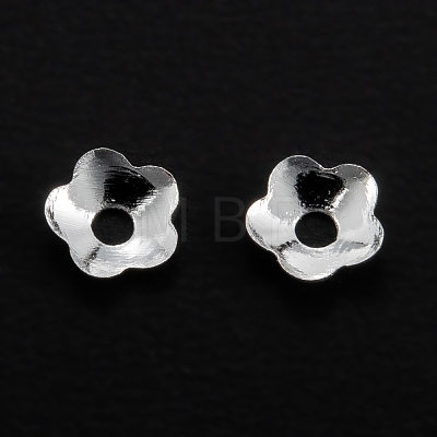 5-Petal Brass Bead Cap KK-D063-13S-1