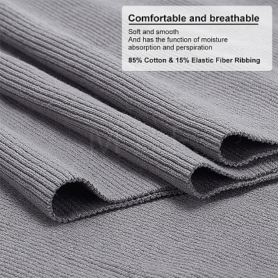 85% Cotton & 15% Elastic Fiber Ribbing Fabric for Cuffs FIND-WH0150-92A-1