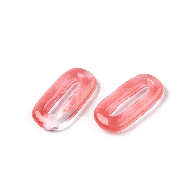 Cherry Quartz Glass Oval Pendants G-N342-105D-1