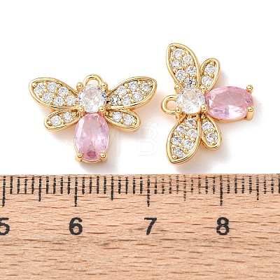 Brass Micro Pave Cubic Zirconia Pendants KK-A284-15G-02-1